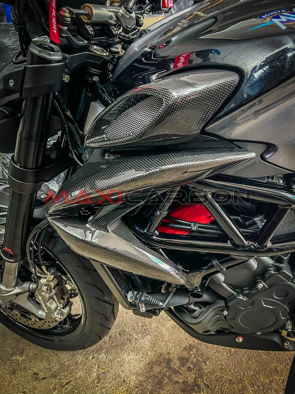 2012 MV Agusta F3 675 Tank Side Panels - 100% Carbon Fiber